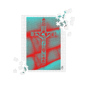 GOD'S BLOOD IS ON US. LA SANGRE DE DIOS ESTA SOBRE NOSOTROS. ™ - JIGSAW PUZZLE