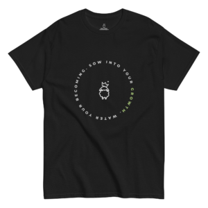 DIVINITY ADIVINA® SOW INTO YOUR GROWTH. WATER YOUR BECOMING. ™ – UNISEX CLASSIC T SHIRT